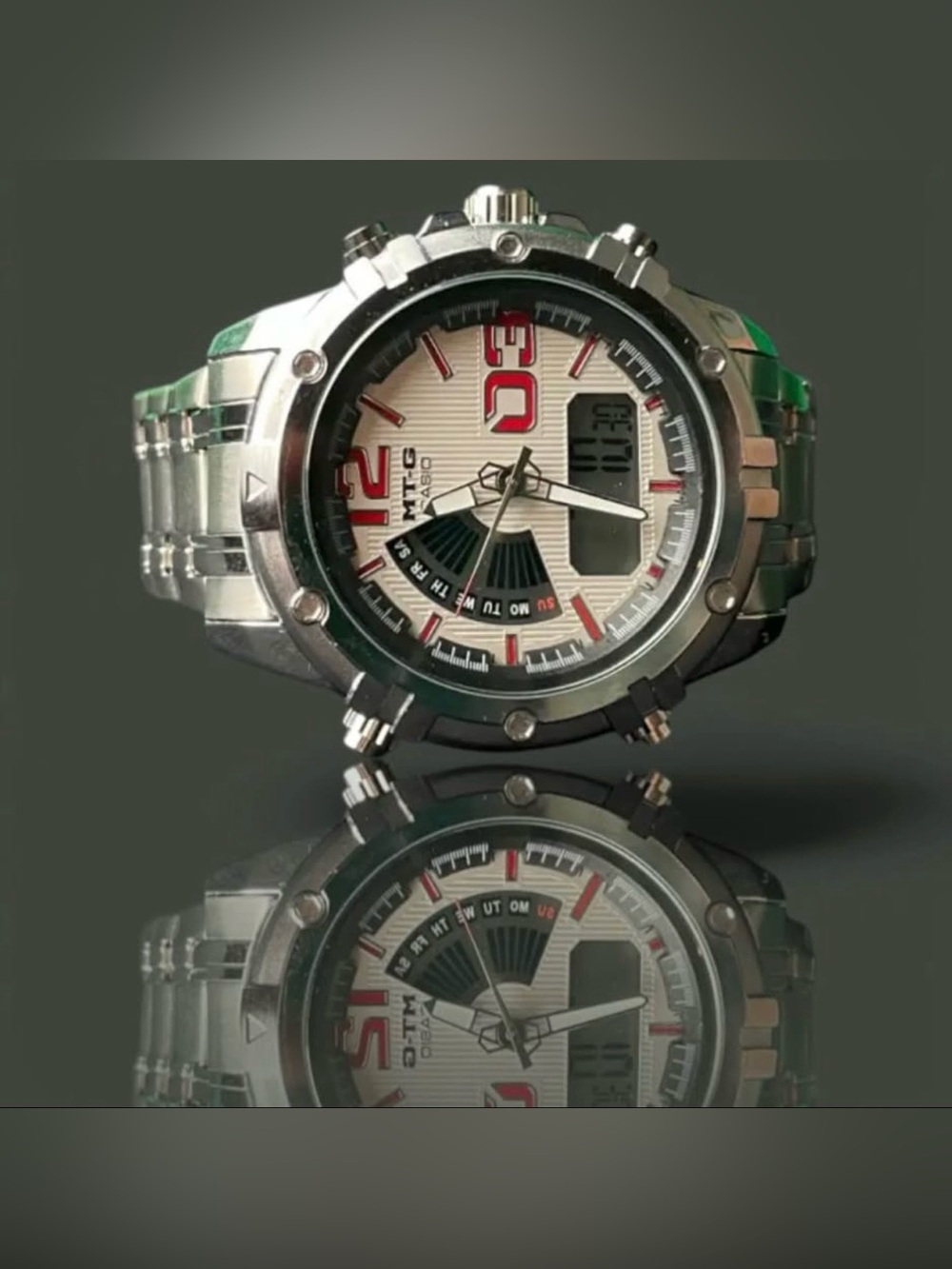 Casio G-Shock MTG MT-G Style Silver Men's Analog-Digital Sport Watch